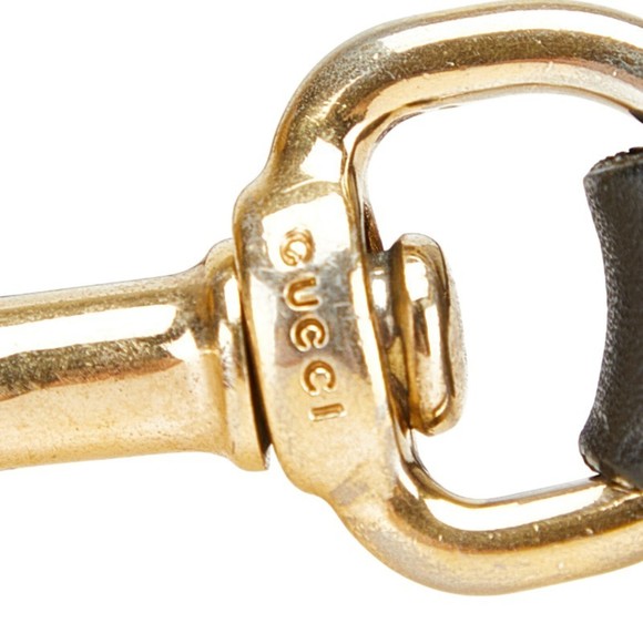 Gucci Guccissima Shoulder Strap in Black and Gold Leather for Women - Picture 7 of 7